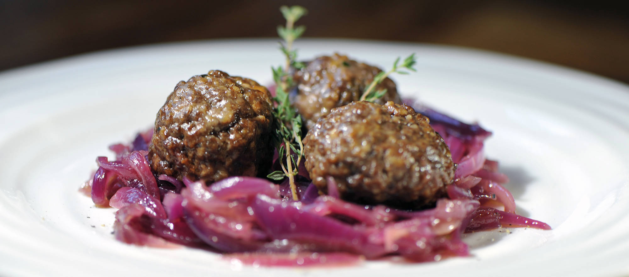 Meat ball dish in Briciole, Italian restaurant, Marylebone