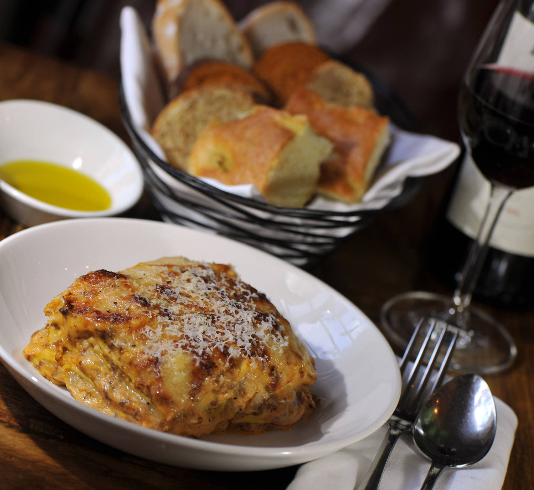 Deli food from Italy served in Briciole restaurant, Marylebone
