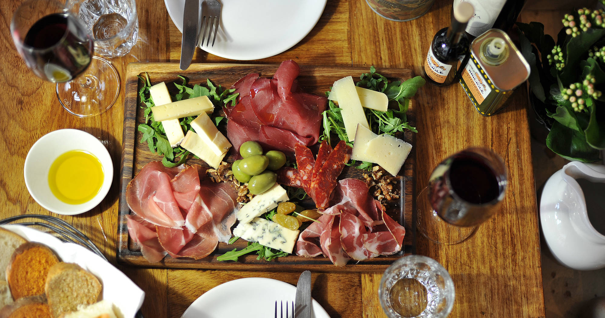 Rustic Italian Deli Dining Selection in Marylebone, London